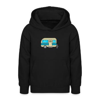 Wohnwagen - Teenager Hoodie - Schwarz - Vorne - AI Model Teenager Male light (155cm)