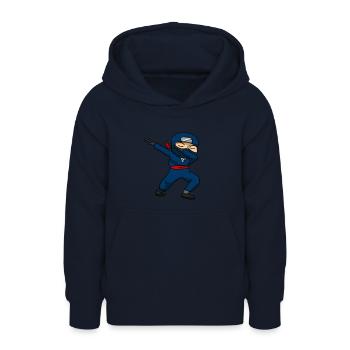 Ninja - Teenager Hoodie - Navy - Vorne - AI Model Teenager Male light (155cm)