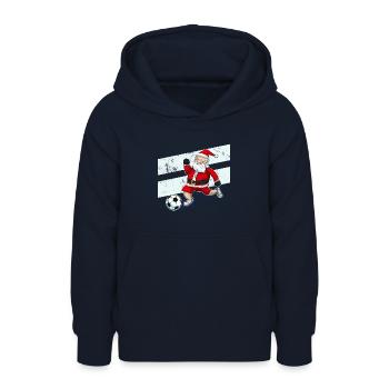 Fusball Weihnachtsmann Fußballer Weihnachten Stürm - Teenager Hoodie - Navy - Vorne - AI Model Teenager Male light (155cm)