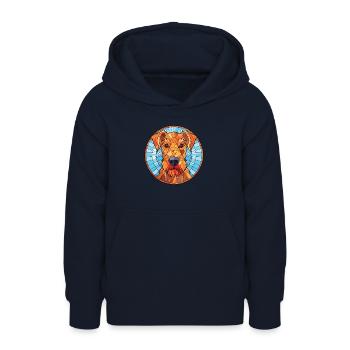 Irish Terrier Hunderasse Aquarell Illustration - Teenager Hoodie - Navy - Vorne - AI Model Teenager Male light (155cm)