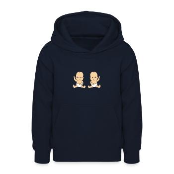 Twin Babys - Teenager Hoodie - Navy - Vorne - AI Model Teenager Male light (155cm)