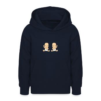 Twin Babys - Teenager Hoodie - Navy - Vorne - AI Model Teenager Male light (155cm)