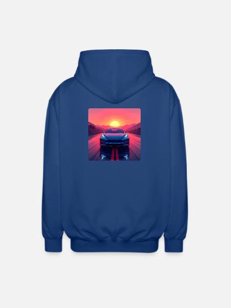 Electric Highway - Unisex Hooded Jacket - royal blue