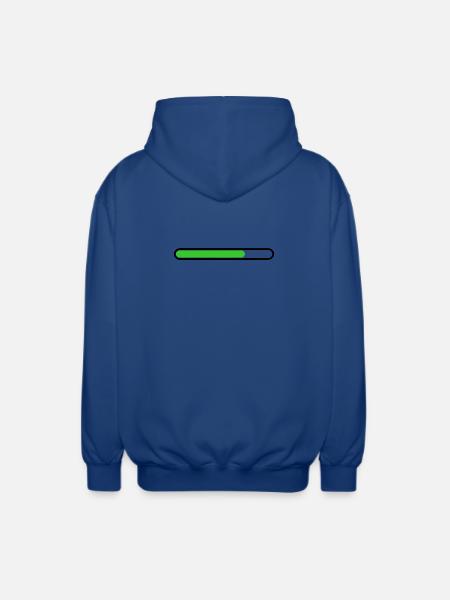 Loading bar Black Green - Unisex Hooded Jacket - royal blue
