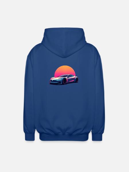 Electric Wave - Unisex Hooded Jacket - royal blue