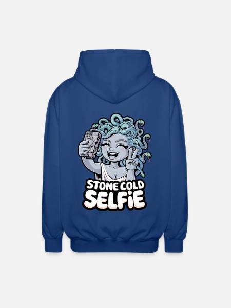 Stone Cold Selfie - Unisex Hooded Jacket - royal blue