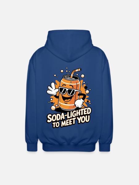 Soda-Lighted To Meet You - Unisex Hooded Jacket - royal blue