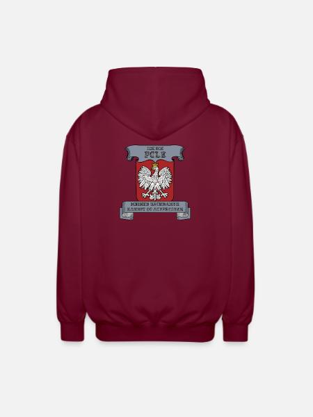ich bin Pole - Unisex Kapuzenjacke - Bordeaux