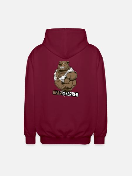 Bearserker - Unisex Hooded Jacket - bordeaux