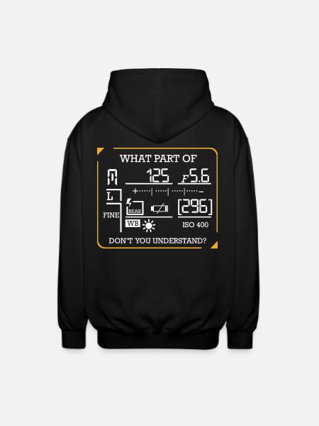 photographer - Unisex Hooded Jacket - black
