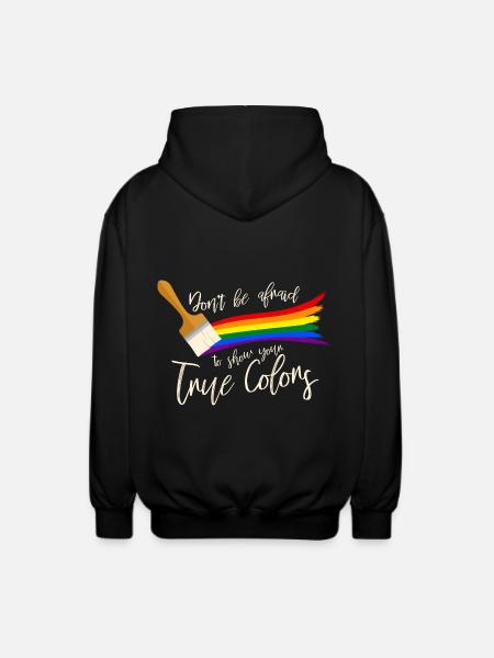 Gay Pride - Unisex Hooded Jacket - black