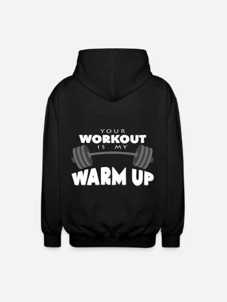 dumbbell - Unisex Hooded Jacket - black
