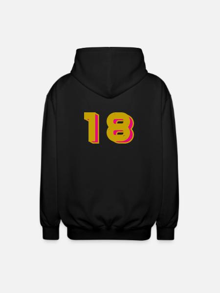 18 - Unisex Hooded Jacket - black