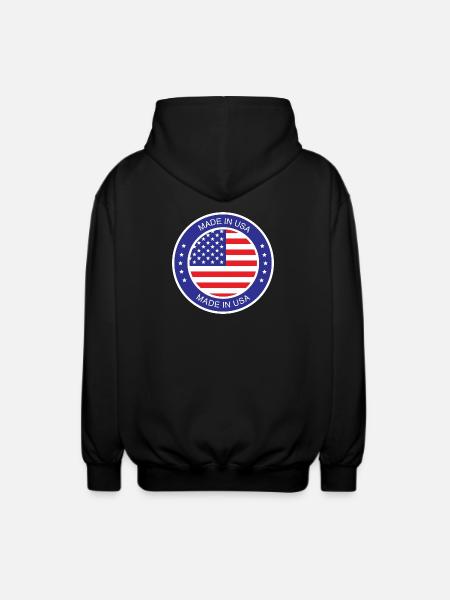 made in the USA - Unisex Hooded Jacket - black