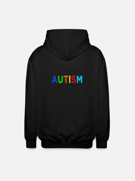 Arc-en-Ciel Autisme: Message d’Espoir - Veste à capuche unisexe - noir