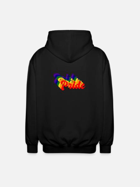 Pride LGBT Retro - Unisex Hooded Jacket - black