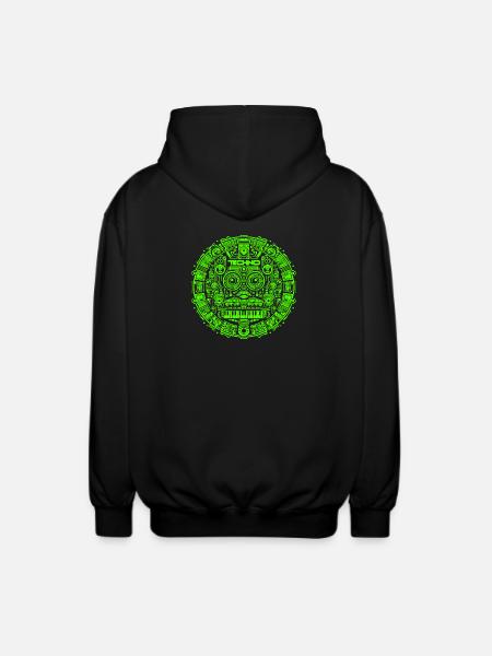 Techno Music Logo - Unisex Hooded Jacket - black