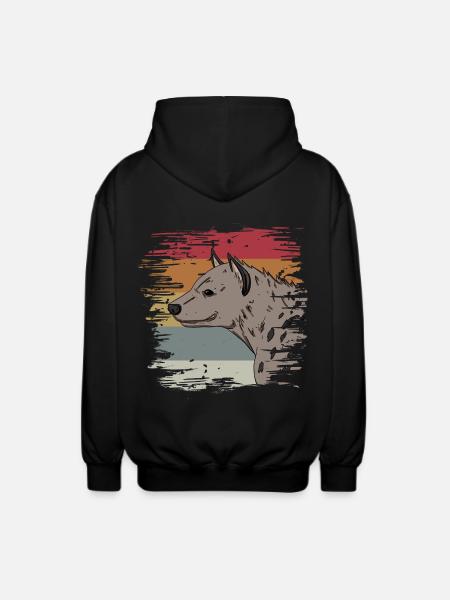 Hyäne - Unisex Kapuzenjacke - Schwarz