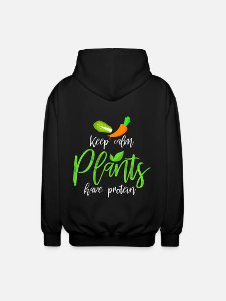 Vegan - Unisex Hooded Jacket - black