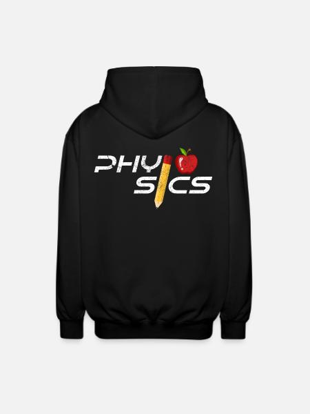 physicist - Unisex Hooded Jacket - black