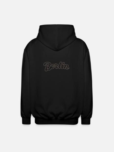 Berlin German Capital lettering - Unisex Hooded Jacket - black