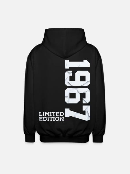 59TH BIRTHDAY LIMITED EDITION 1967 - Unisex Hooded Jacket - black