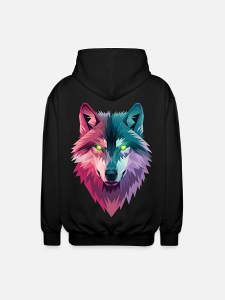 Loup - Veste à capuche unisexe - noir
