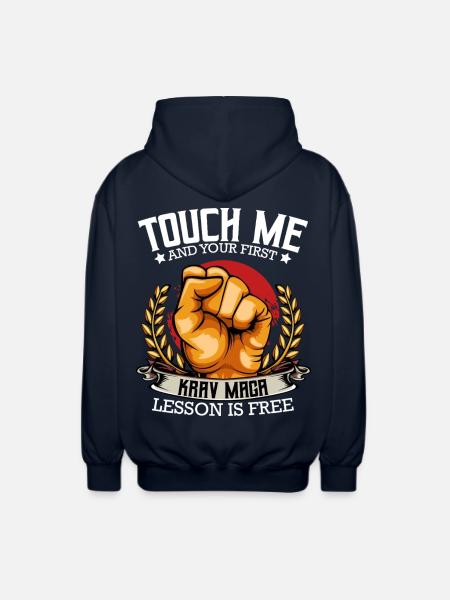 Krav Maga - Unisex Hooded Jacket - navy