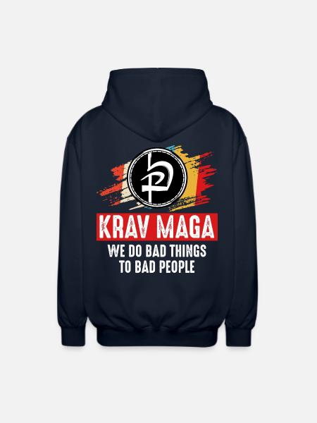 Krav Maga - Unisex Hooded Jacket - navy