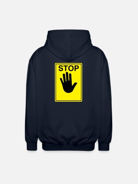 Stop Schild Logo - Unisex Kapuzenjacke - Navy