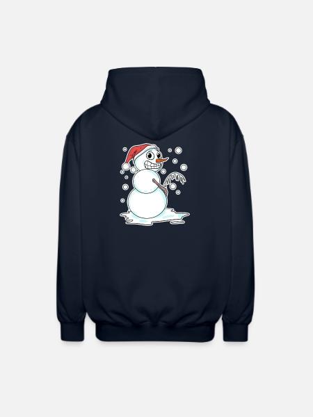 Snowman funny - Unisex Hooded Jacket - navy