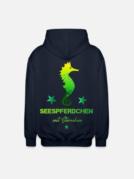 Seepferdchen mit Sternchen Schwimmabzeichen - Unisex Kapuzenjacke - Navy