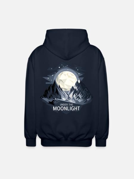 Under The Moonlight - Unisex Hooded Jacket - navy