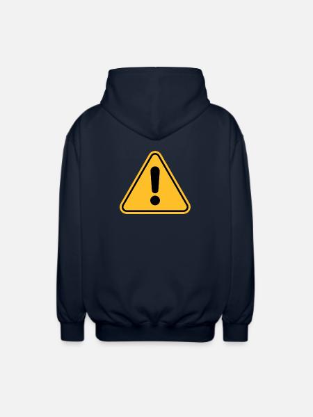 Warning sign / Exclamation point - Unisex Hooded Jacket - navy