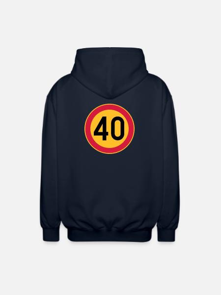 40 Limit / Tempolimit - Unisex Kapuzenjacke - Navy
