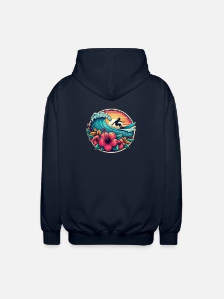 Logo du surfeur 2 - Veste à capuche unisexe - marine