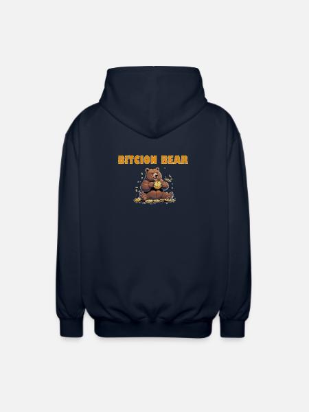 Bitcoin Bär  - Unisex Kapuzenjacke - Navy