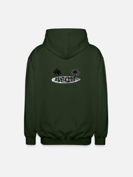 Auszeit Surfbrett - Unisex Kapuzenjacke - Forstgrün 