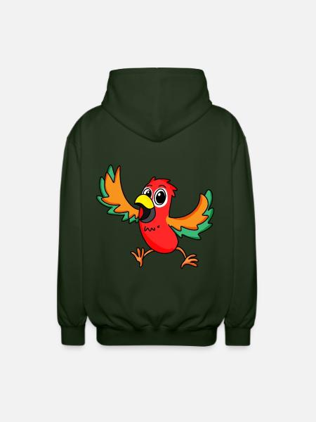 perroquet - Veste à capuche unisexe - vert forêt