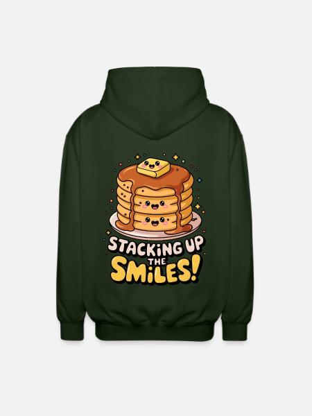 Staking Up The Smiles! - Unisex Hooded Jacket - forest green