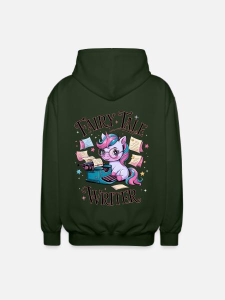Fairy Tale Writer - Unisex Hooded Jacket - forest green