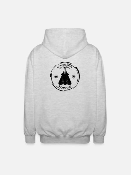 Plane F14 Tomcat - Unisex Hooded Jacket - light heather grey