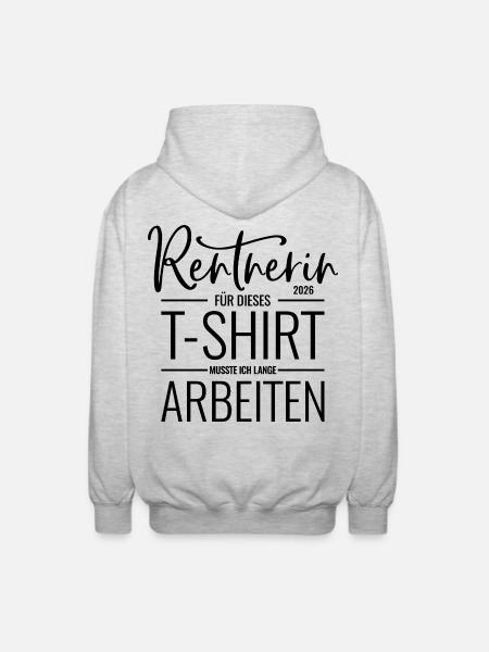 Rentnerin 2026 - Unisex Kapuzenjacke - Hellgrau meliert