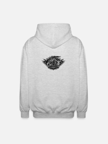 Tractor Pulling Logo - Unisex Kapuzenjacke - Hellgrau meliert