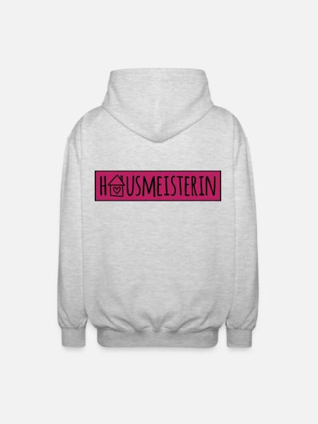 Hausmeisterin - Unisex Kapuzenjacke - Hellgrau meliert