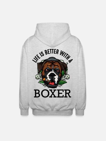 boxeur - Veste à capuche unisexe - gris clair chiné