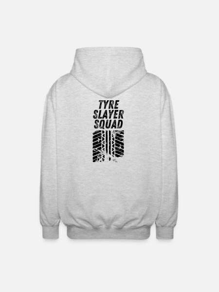 Tyre Slayer Squad - Unisex Hooded Jacket - light heather grey