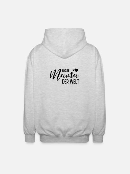 Beste Mama der Welt - Unisex Kapuzenjacke - Hellgrau meliert