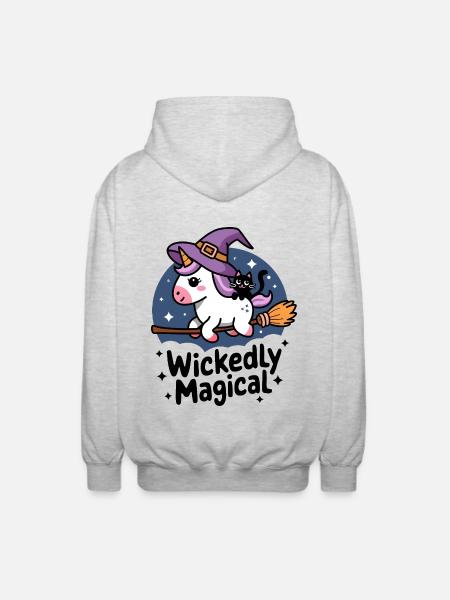 Wickedly Magical - Unisex Hooded Jacket - light heather grey