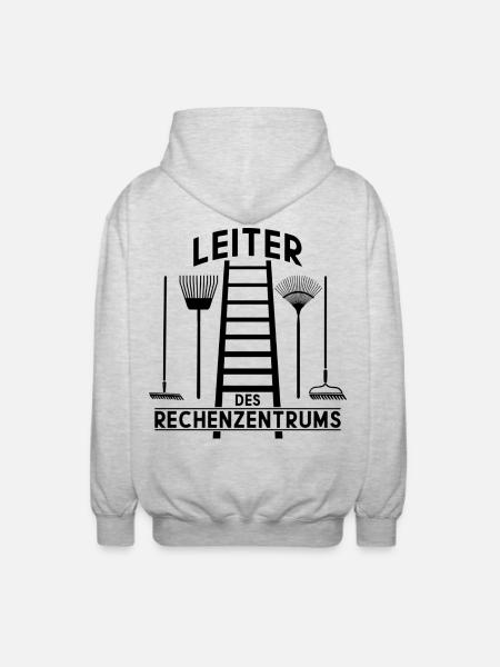 LEITER DES RECHENZENTRUMS - Unisex Kapuzenjacke - Hellgrau meliert